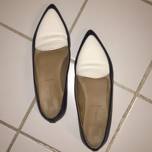 Everlane Black & White Pointed Flats